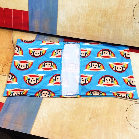 (2) PAUL FRANK MONKEY STRETCH FABRIC BOOK SLEEVES SCHOOL BOOK COVERS - Picture 3 of 5